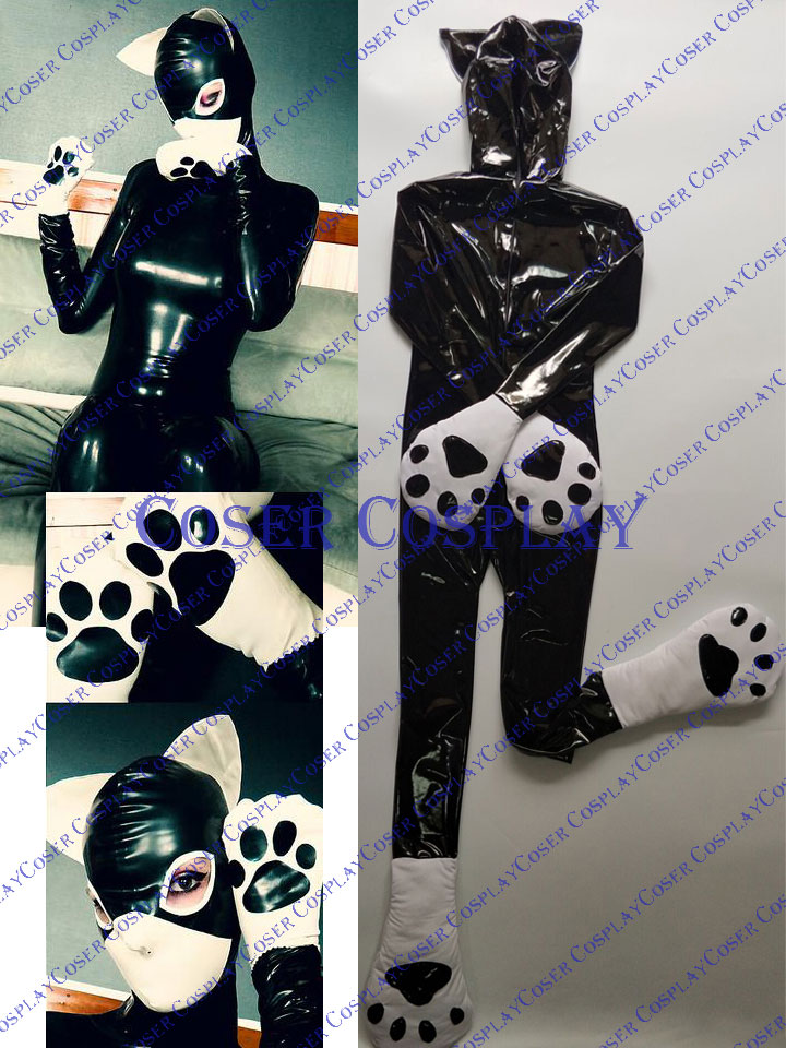 2019 Amazing Cat Suit Full Body Zentai PVC Sexy Costume 0325